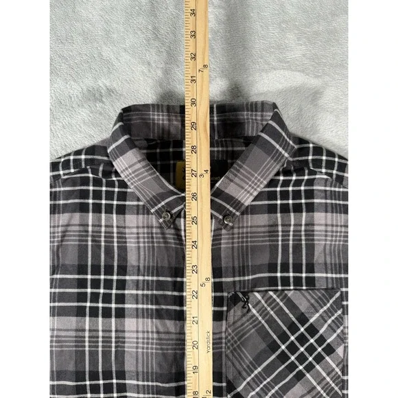 Browning Shirt Mens Medium Black‎ Grey Plaid Long Sleeve Button Up NWT - Picture 5 of 10